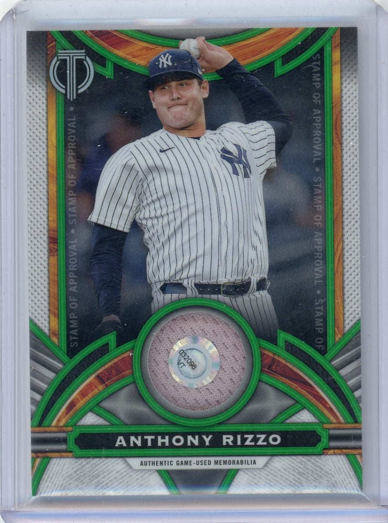 Anthony Rizzo 2023 Topps Tribute Stamp of Approval Game-Used Jersey Relic 