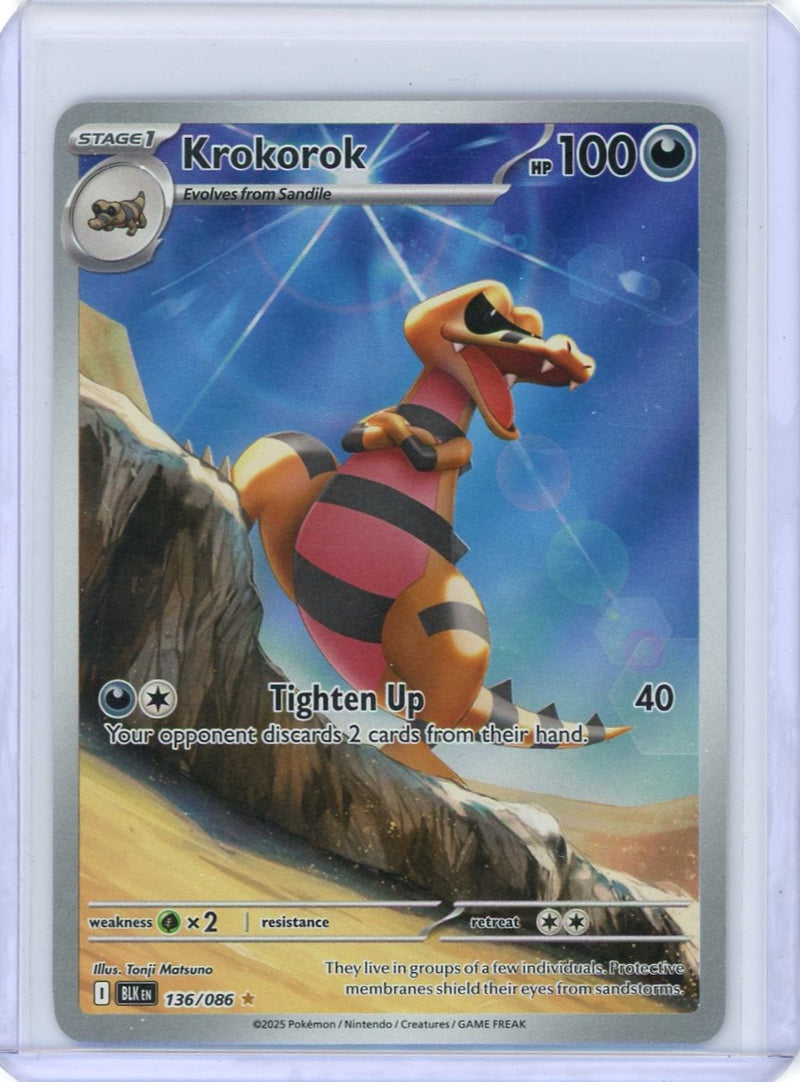 Krokorok Pokémon Black Bolt Illustration Rare 