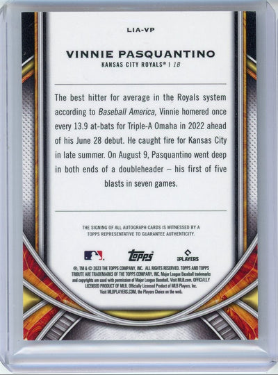 Vinnie Pasquantino Topps Tribute Autograph RC #'d 32/99