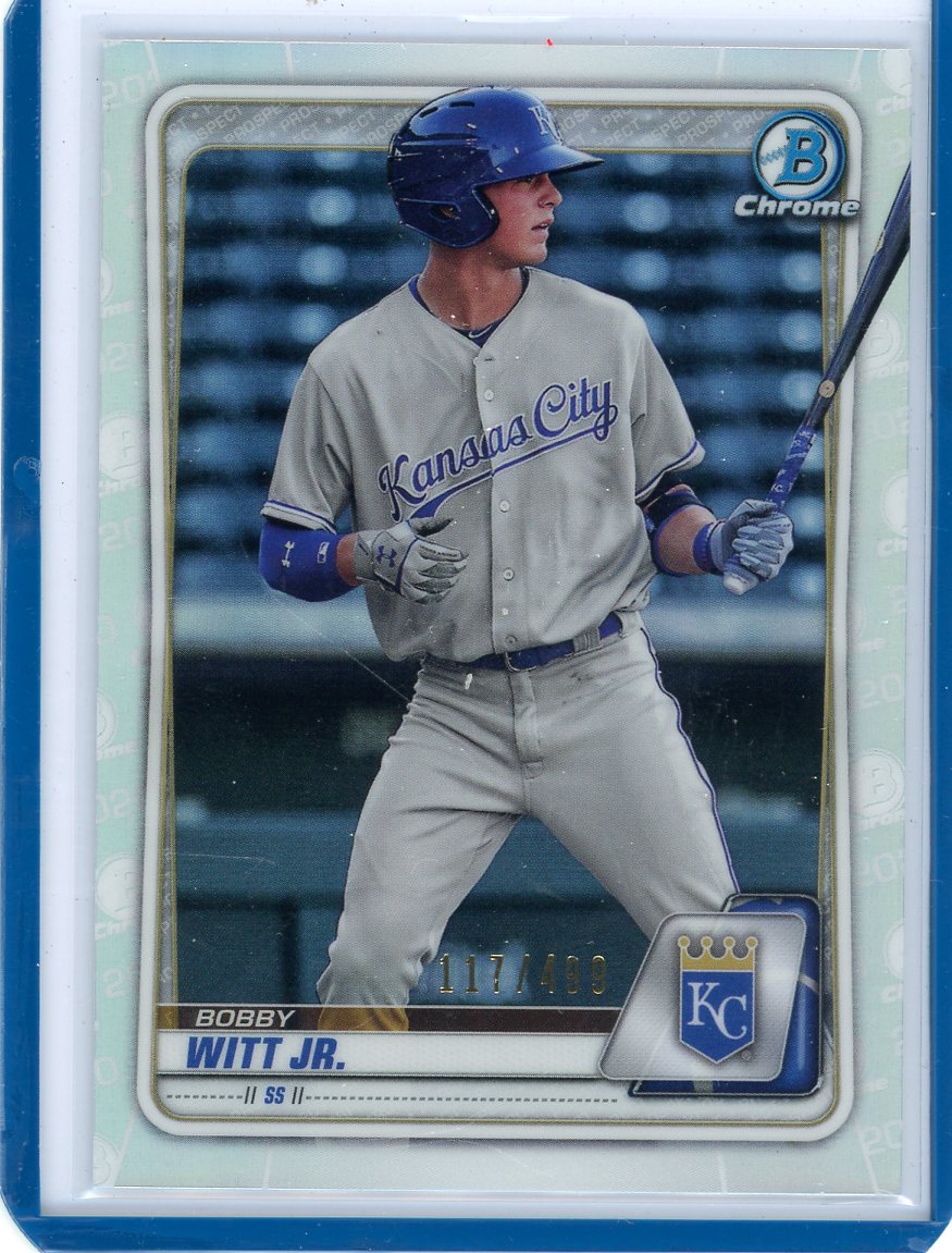 Bobby Witt Jr. 2020 Bowman Chrome Refractor #'d 117/499