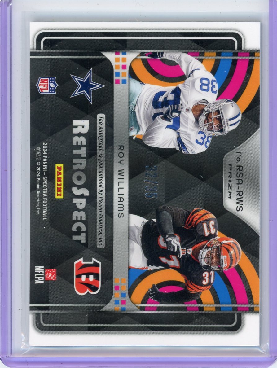 Roy Williams 2024 Panini Spectra Retrospect autograph #'d 32/35