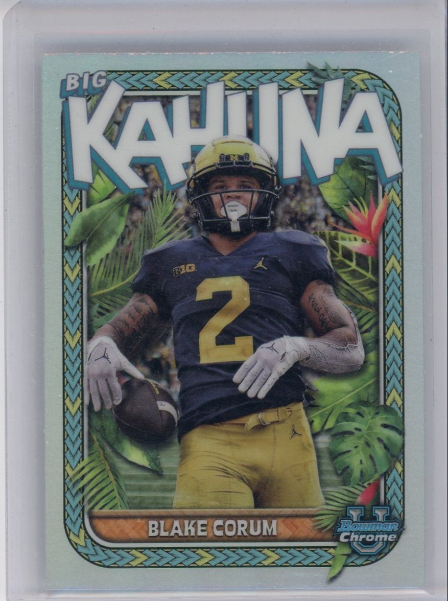 Blake Corum 2023 Bowman University Chrome Big Kahuna RC
