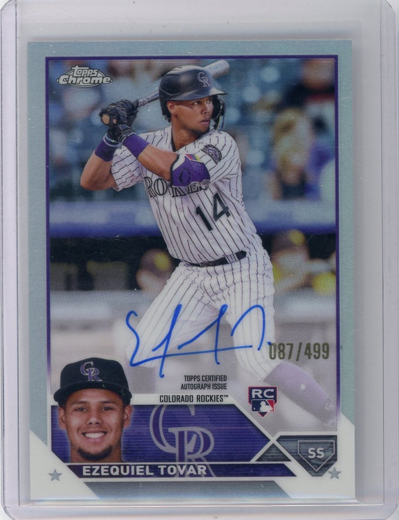 Ezequiel Tovar 2023 Topps Chrome Autograph RC 
