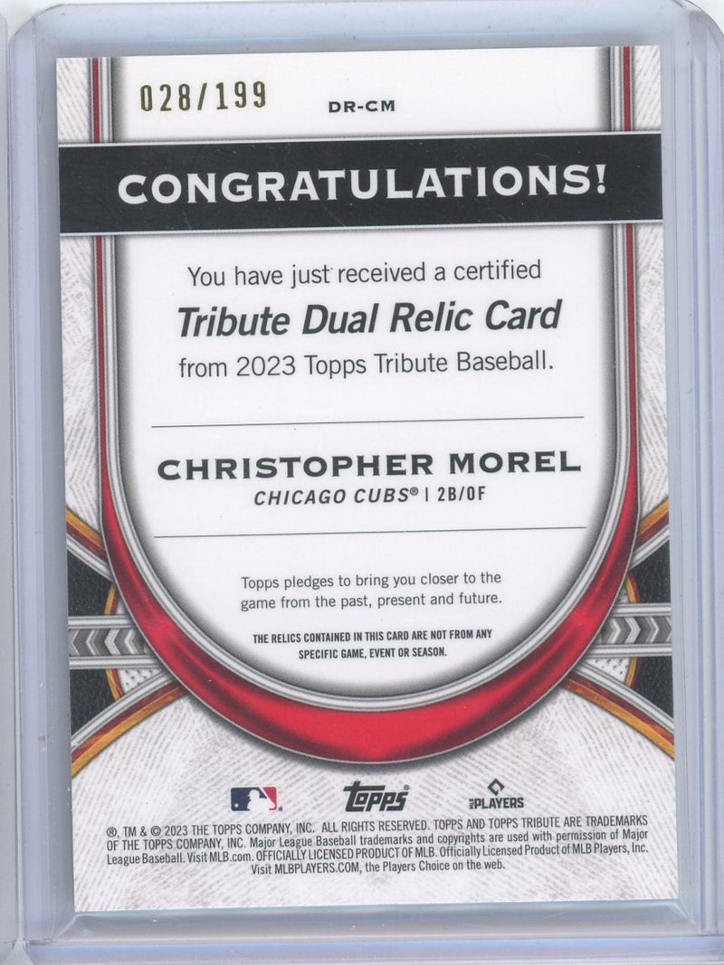 Christopher Morel 2023 Topps Tribute Dual Patch RC 