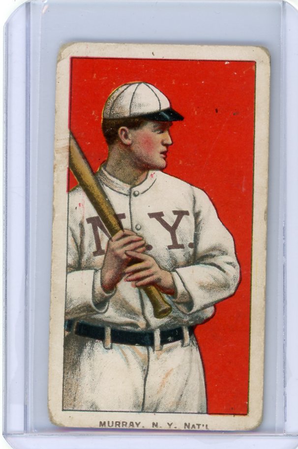 Red Murray 1910  Sweet Caporal T206 batting