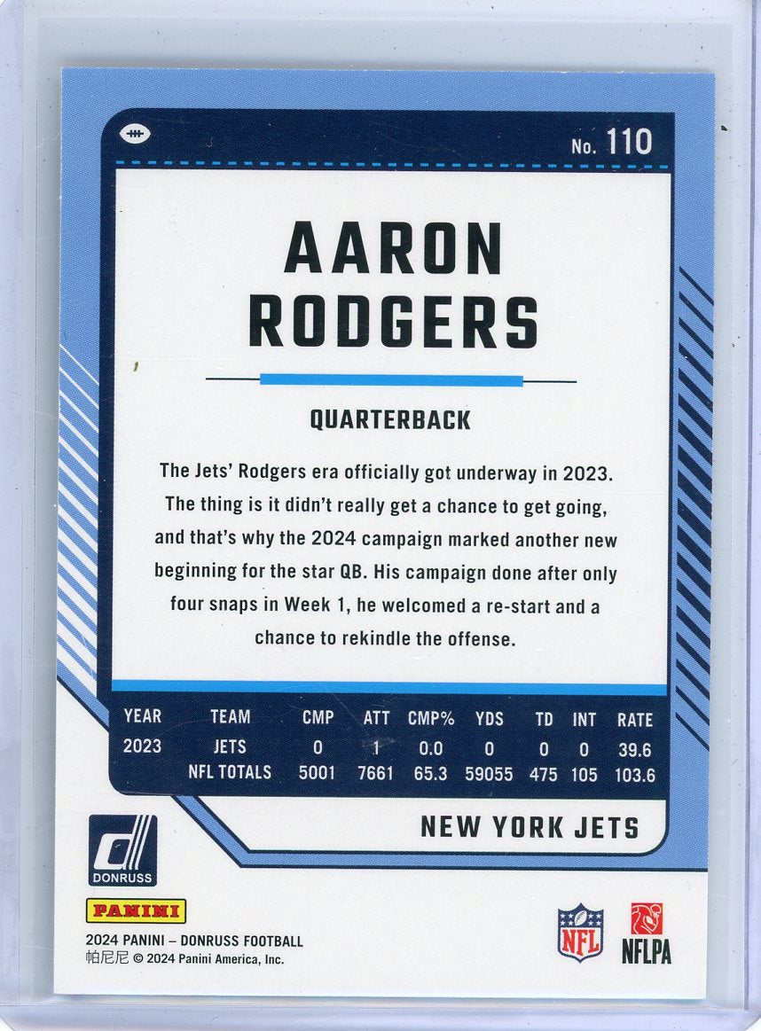 Aaron Rodgers 2024 Panini Donruss No Name holo sp