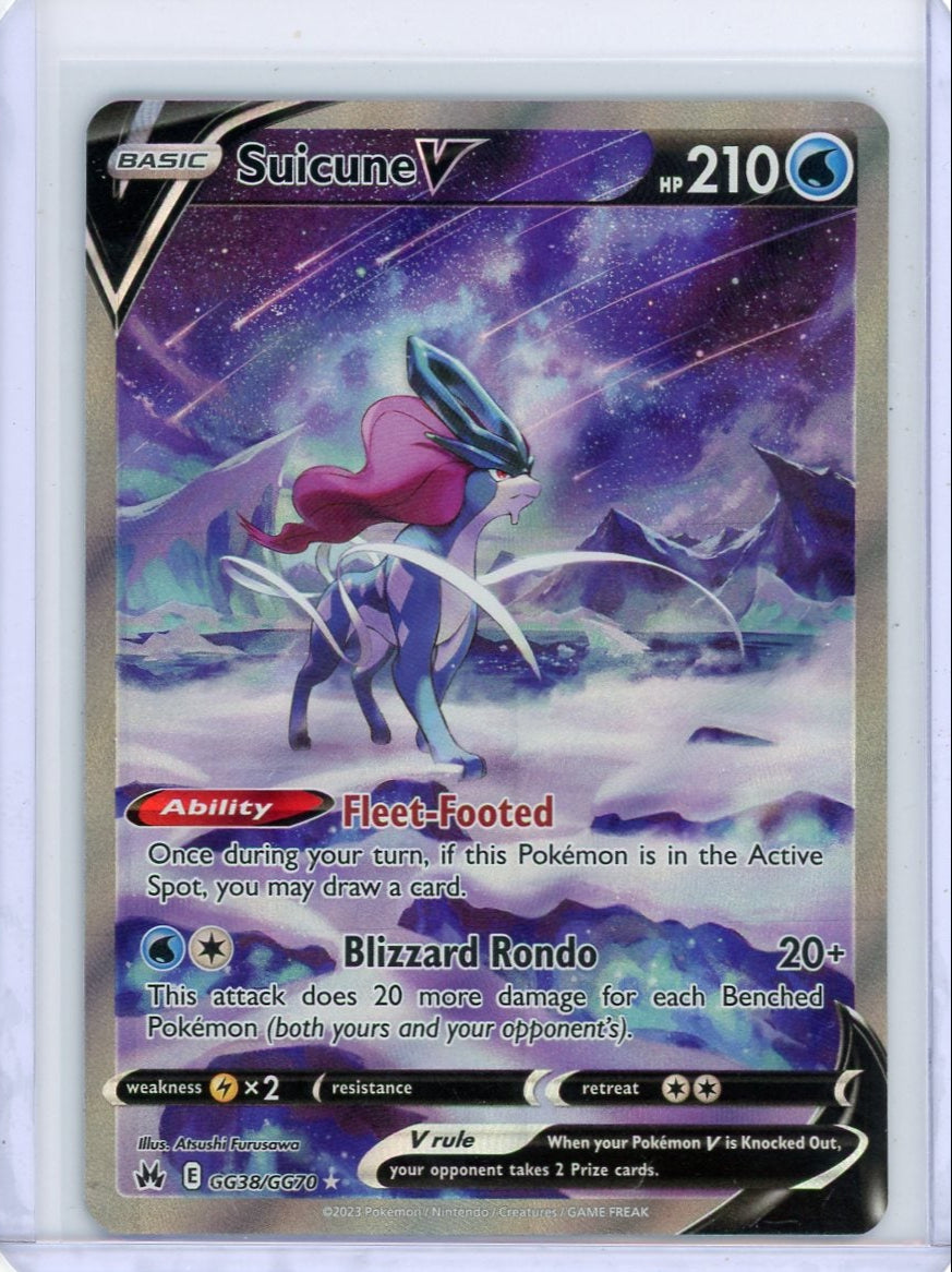 Suicune V Pokémon Crown Zenith Galarian Gallery #GG38/GG70