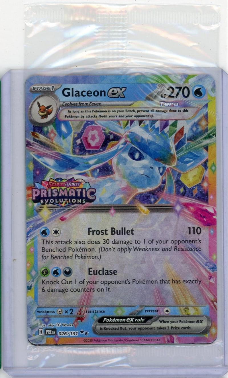 Glaceon ex Pokémon Prismatic Evolutions (Stamped/Sealed) 