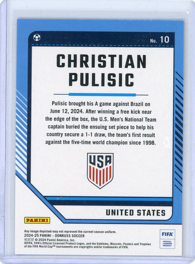 Christian Pulisic 2024-25 Panini Donruss red foil #'d 30/99