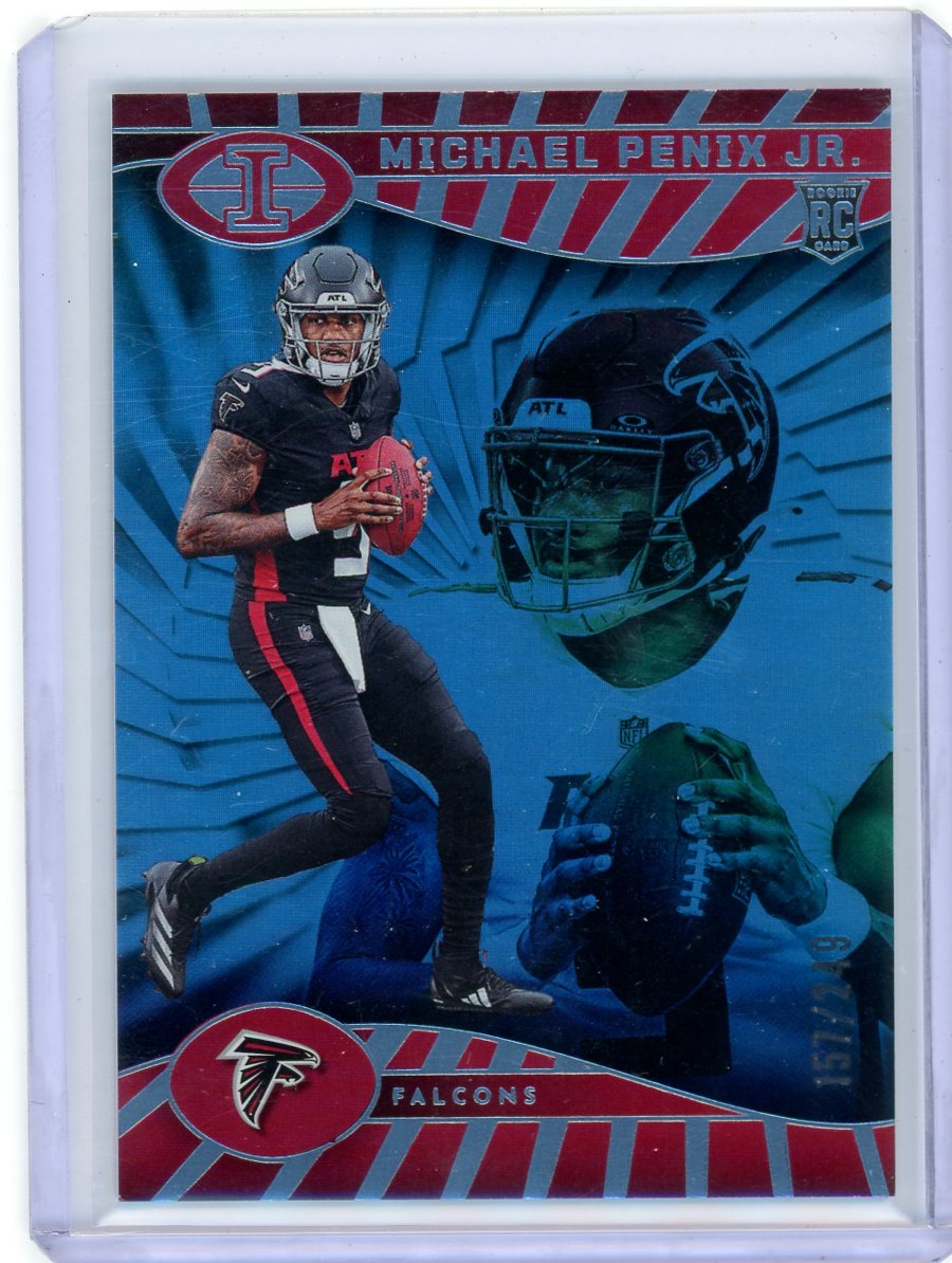 Michael Penix Jr. 2024 Panini Illusions rookie card blue #'d 157/249