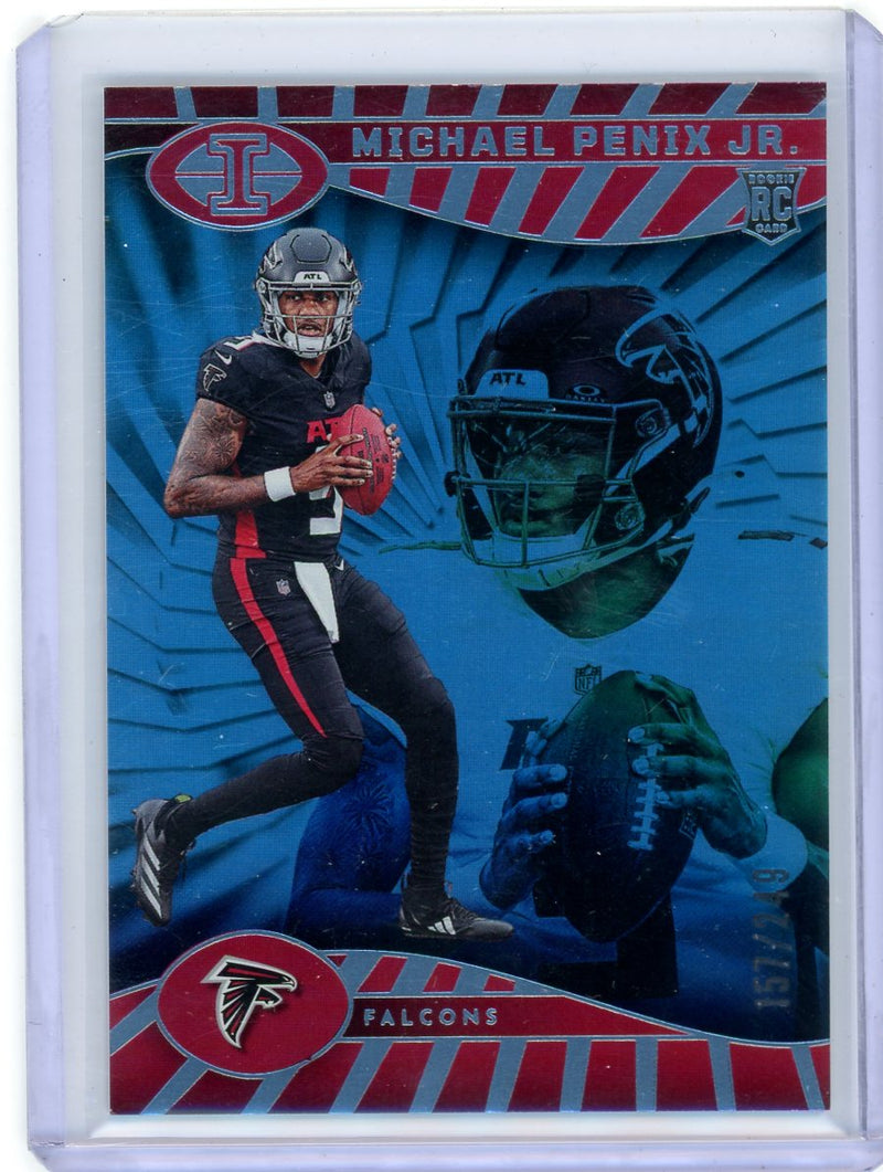 Michael Penix Jr. 2024 Panini Illusions rookie card blue 