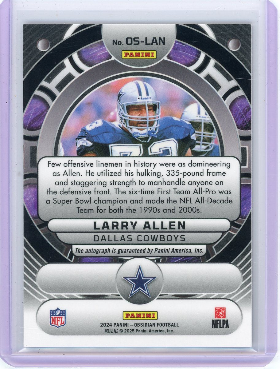 Larry Allen 2024 Panini Obsidian Orbital autograph