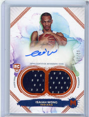 Isaiah Wong 2023-24 Topps Motif dual relic autograph rookie card #'d 02/25