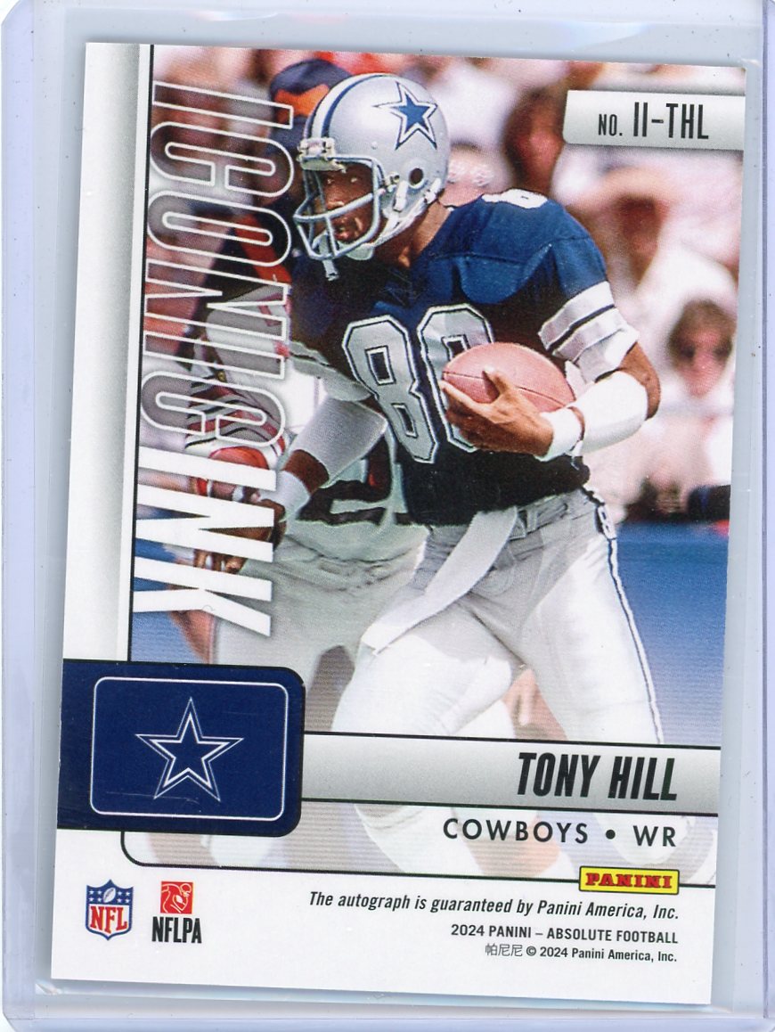 Tony Hill 2024 Panini Absolute Iconic Ink autograph green #'d 08/25