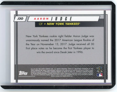 Aaron Judge 2017 Topps On Demand rookie card #J30 orange