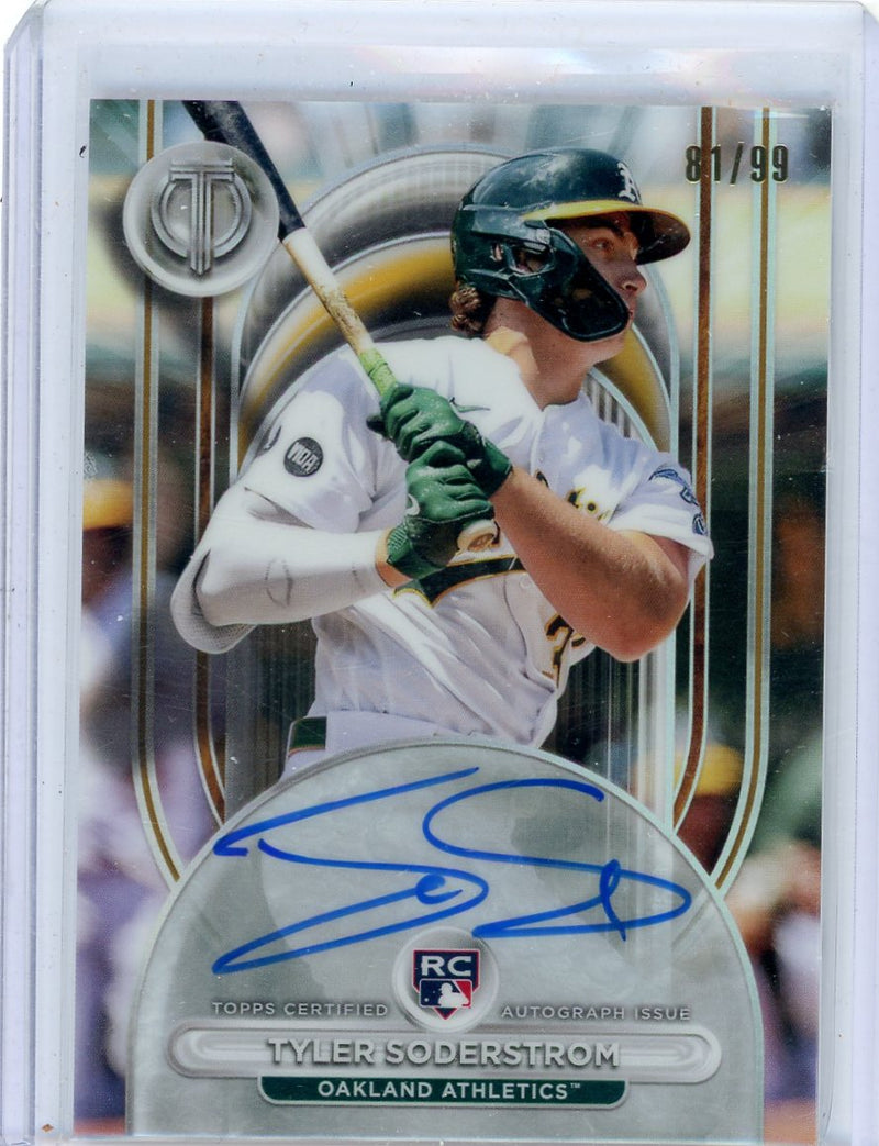 Tyler Soderstrom 2024 Topps Tribute autograph rookie card 