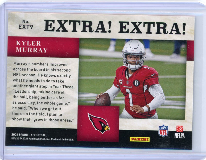 Kyler Murray 2021 Panini XR Extra Extra orange foil 