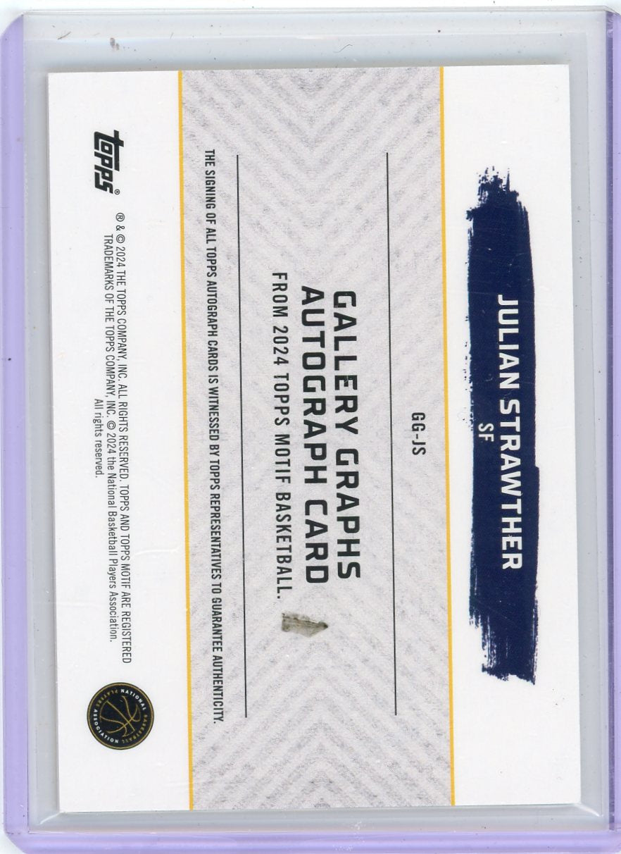 Julian Strawther 2023-24 Topps Motif Gallery Graphs autograph rookie card #'d 05/25