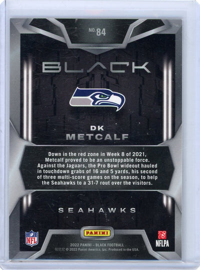 DK Metcalf 2022 Panini Black #'d 71/75