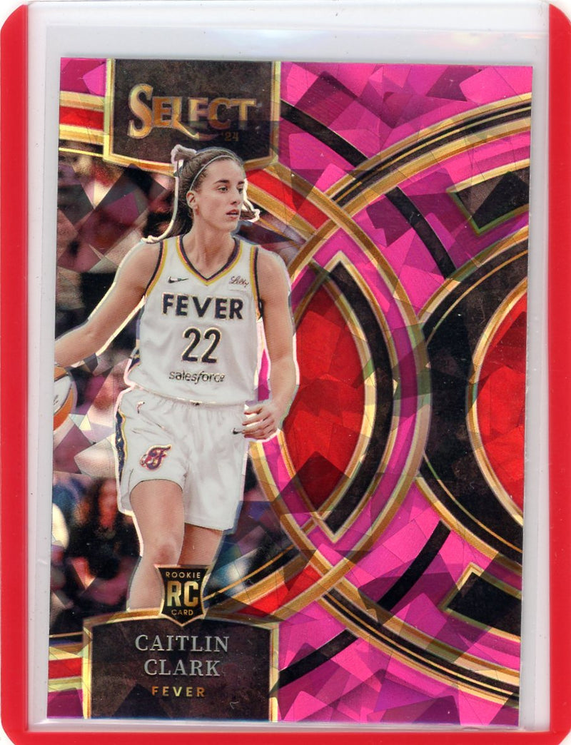 Caitlin Clark 2024 Panini Select WNBA pink ice prizm rookie card