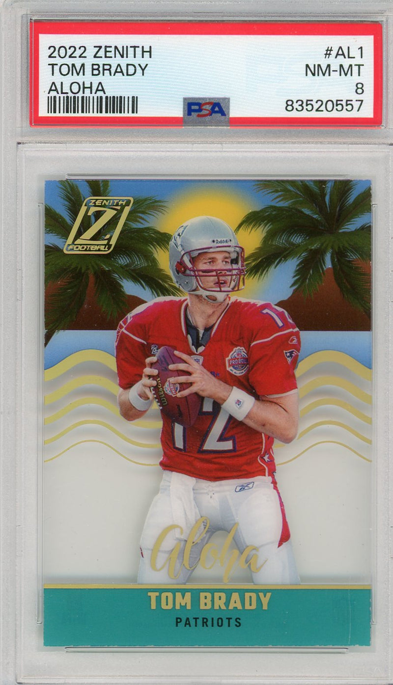 Tom Brady 2022 Panini Zenith Aloha PSA 8