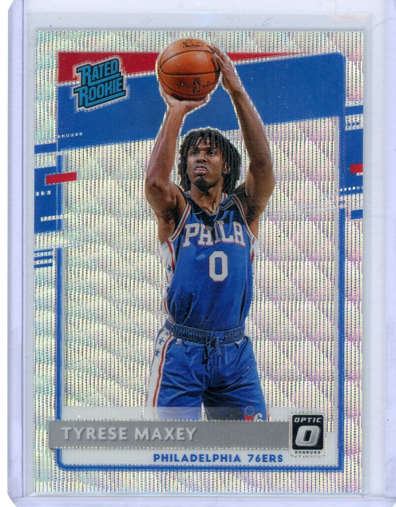 Tyrese Maxey 2020-21 Panini Donruss Optic wave prizm rookie card