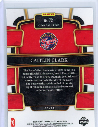 Caitlin Clark 2024 Panini Select WNBA rookie card