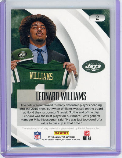 Leonard Williams 2015 Panini The National Rookie Patch Cracked Ice