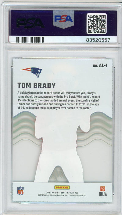 Tom Brady 2022 Panini Zenith Aloha PSA 8