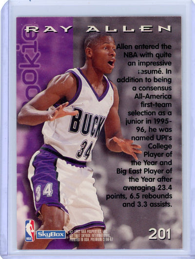 Ray Allen 1996-97 Skybox #201 Rookie Card