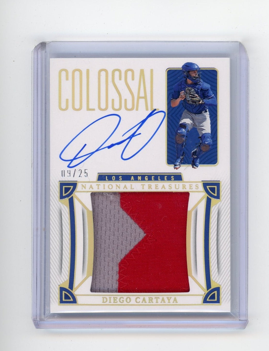 Diego Cartaya 2023 Panini National Treasures Colossal Signatures relic auto #'d 09/25