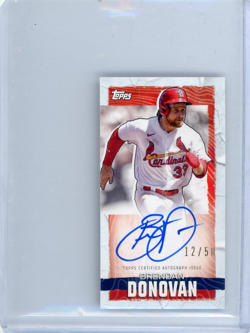Brendan Donovan 2023 Topps Ripped autograph mini #'d 12/50