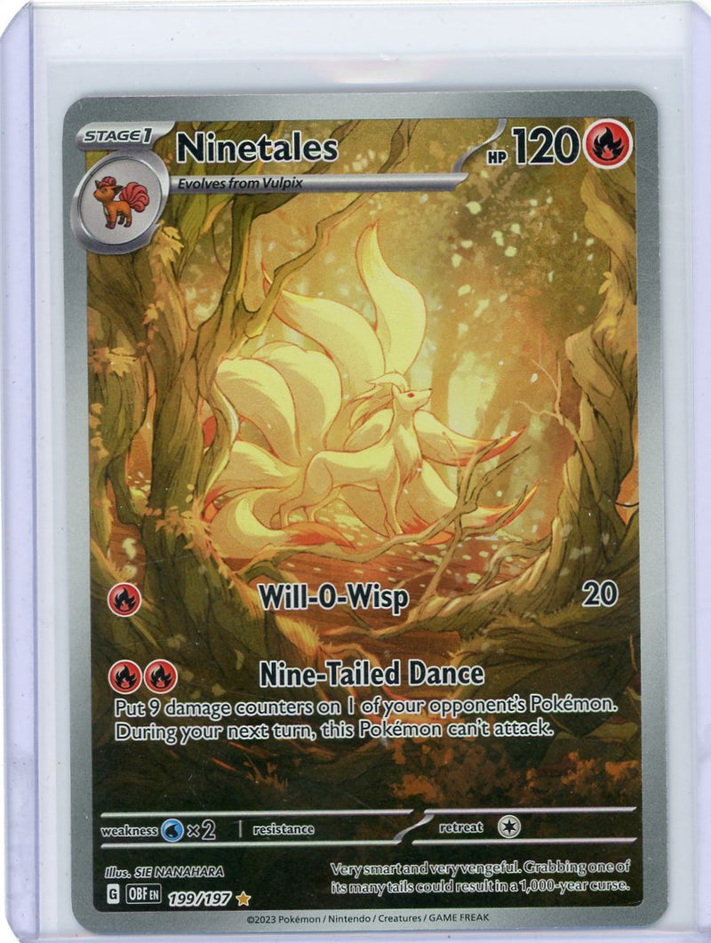 Ninetales Pokémon Obsidian Flames Illustration Rare 