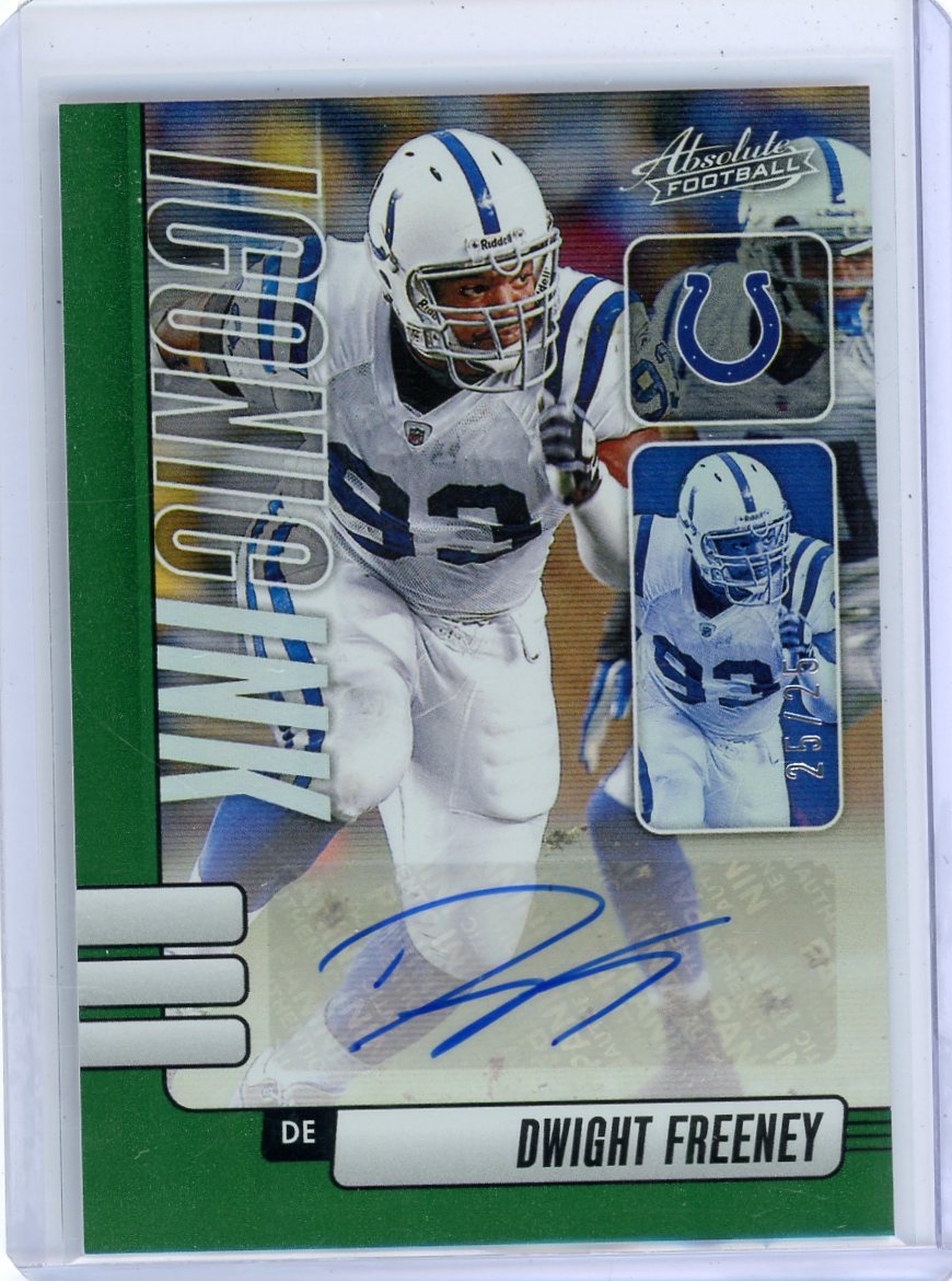 Dwight Freeney 2024 Panini Absolute Iconic Ink autograph green #'d 25/25