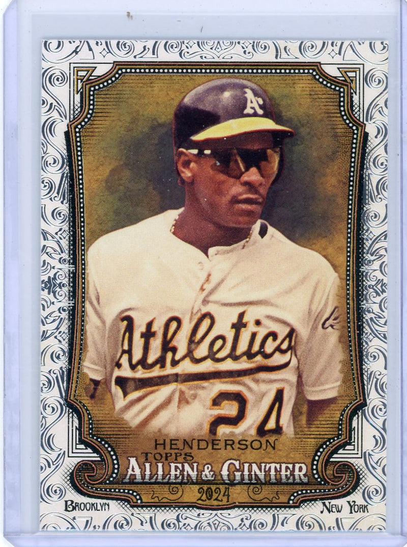 Rickey Henderson 2024 Topps Allen & Ginter Foil Filagree