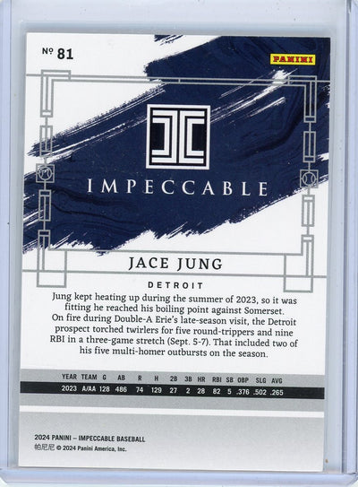 Jace Jung 2024 Panini Impeccable #'d 21/60