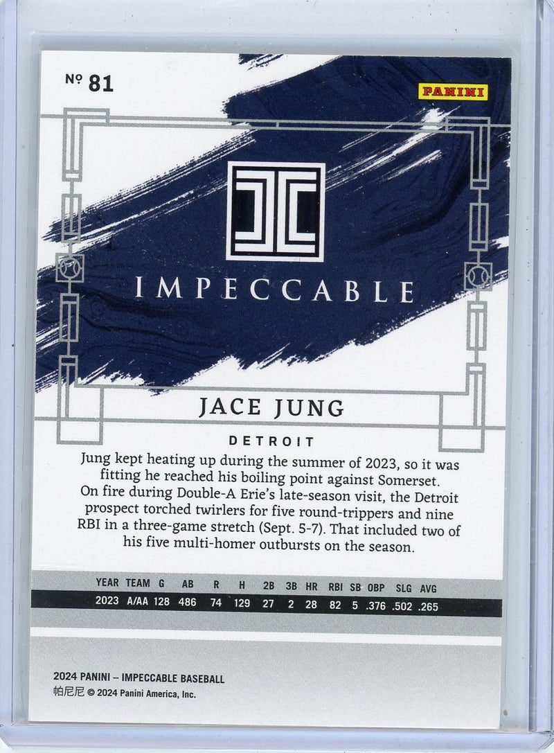 Jace Jung 2024 Panini Impeccable 