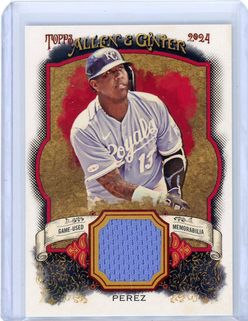 Salvador Perez 2024 Topps Allen & Ginter game-used jersey relic