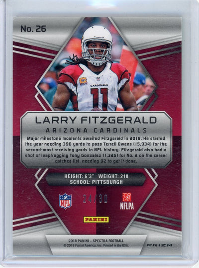 Larry Fitzgerald 2018 Panini Spectra Green Scope #'d 24/30