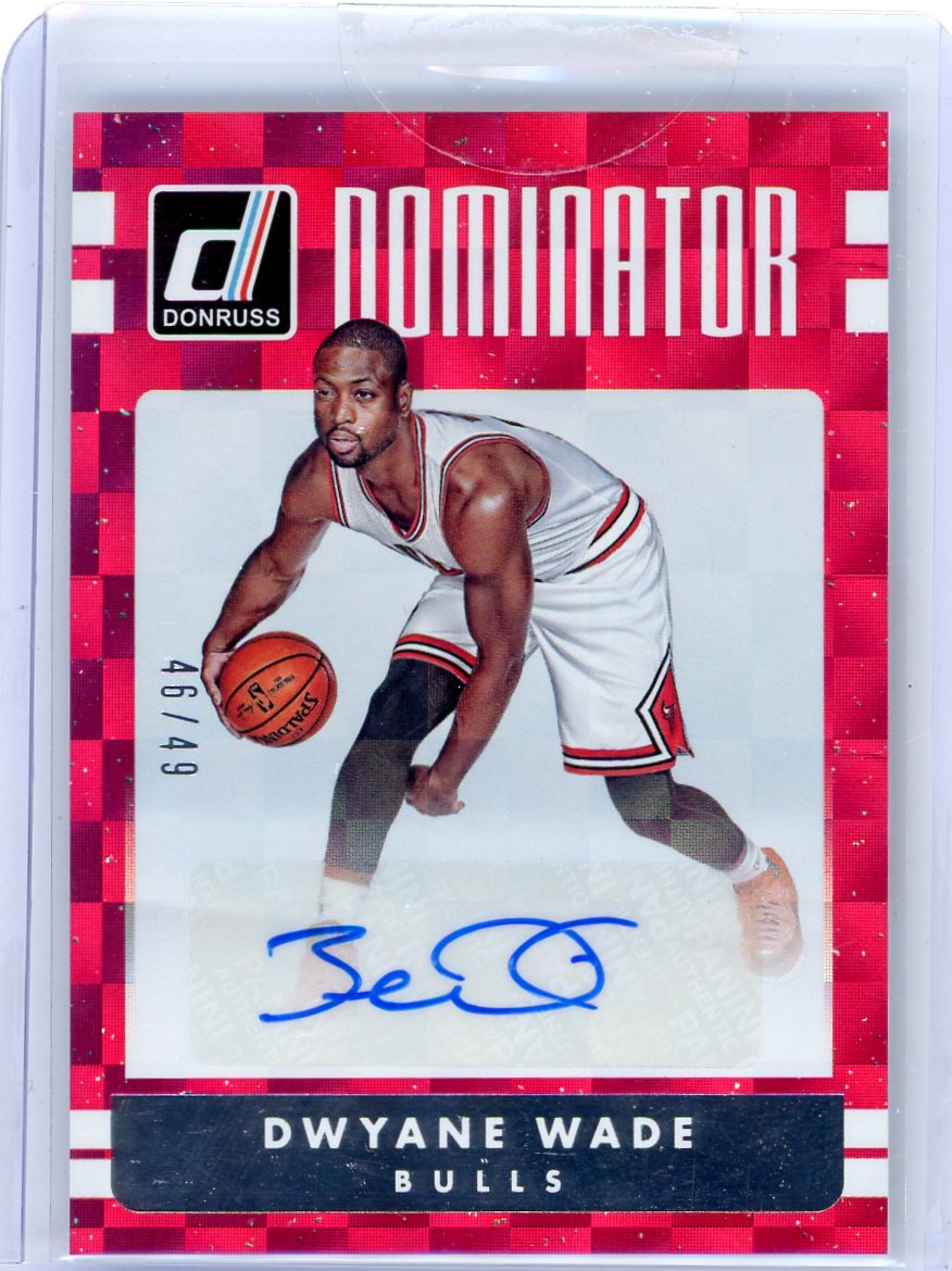 Dwyane Wade 2016-17 Donruss Dominator Signatures #'d 46/49