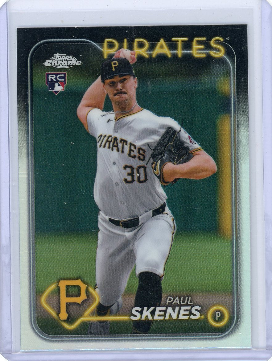 Paul Skenes 2024 Topps Chrome Update refractor rookie card Piece Of