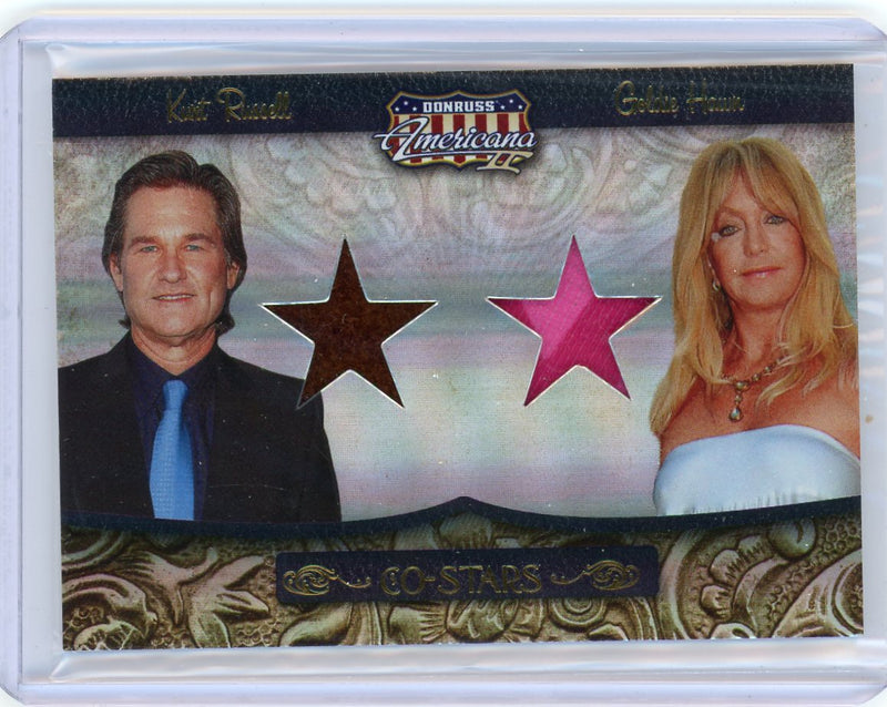 Kurt Russell Goldie Hawn 2008 Donruss Americana Co-Stars double relic 