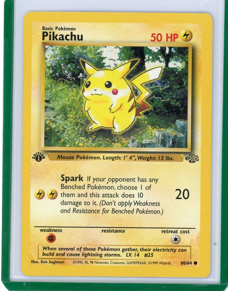 Pikachu 1999 Pokemon Jungle 1st Edition non holo 60/64