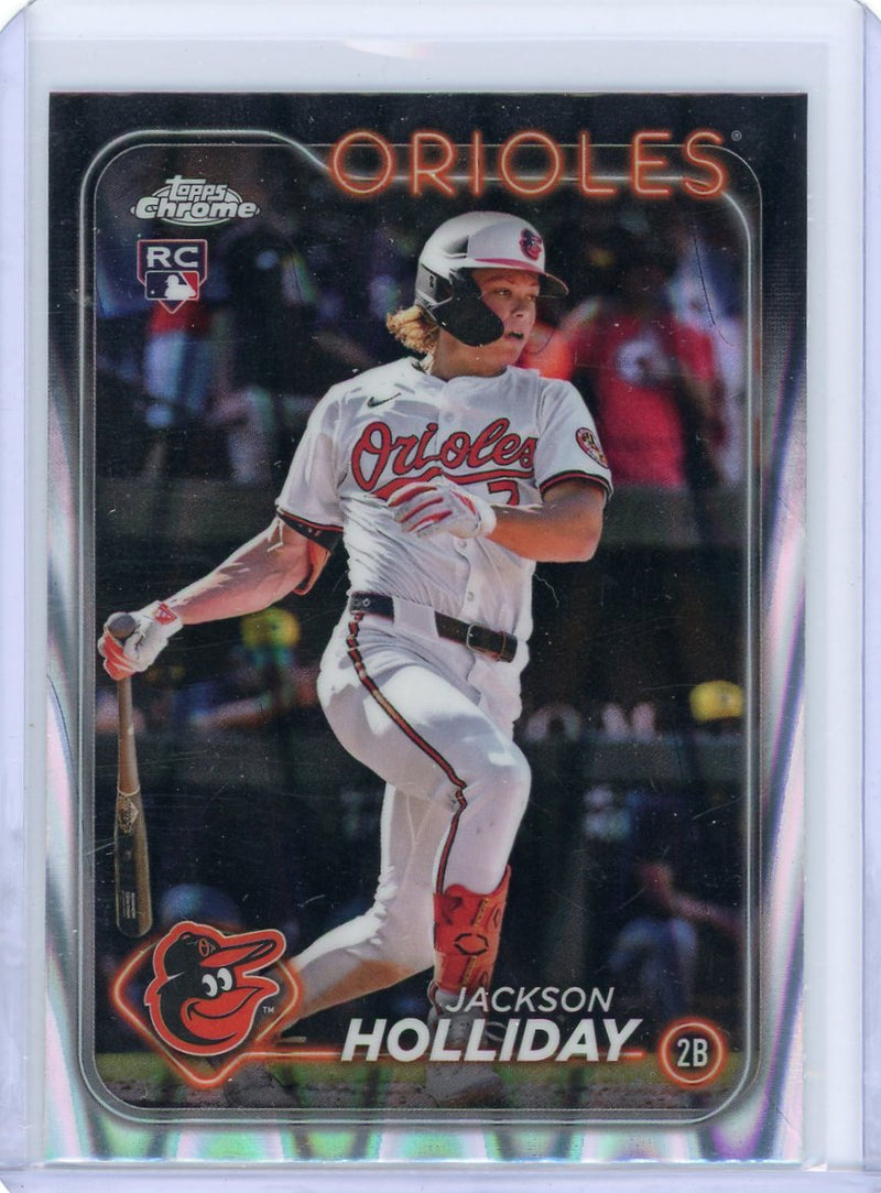 Jackson Holliday 2024 Topps Chrome Update raywave rookie card Piece