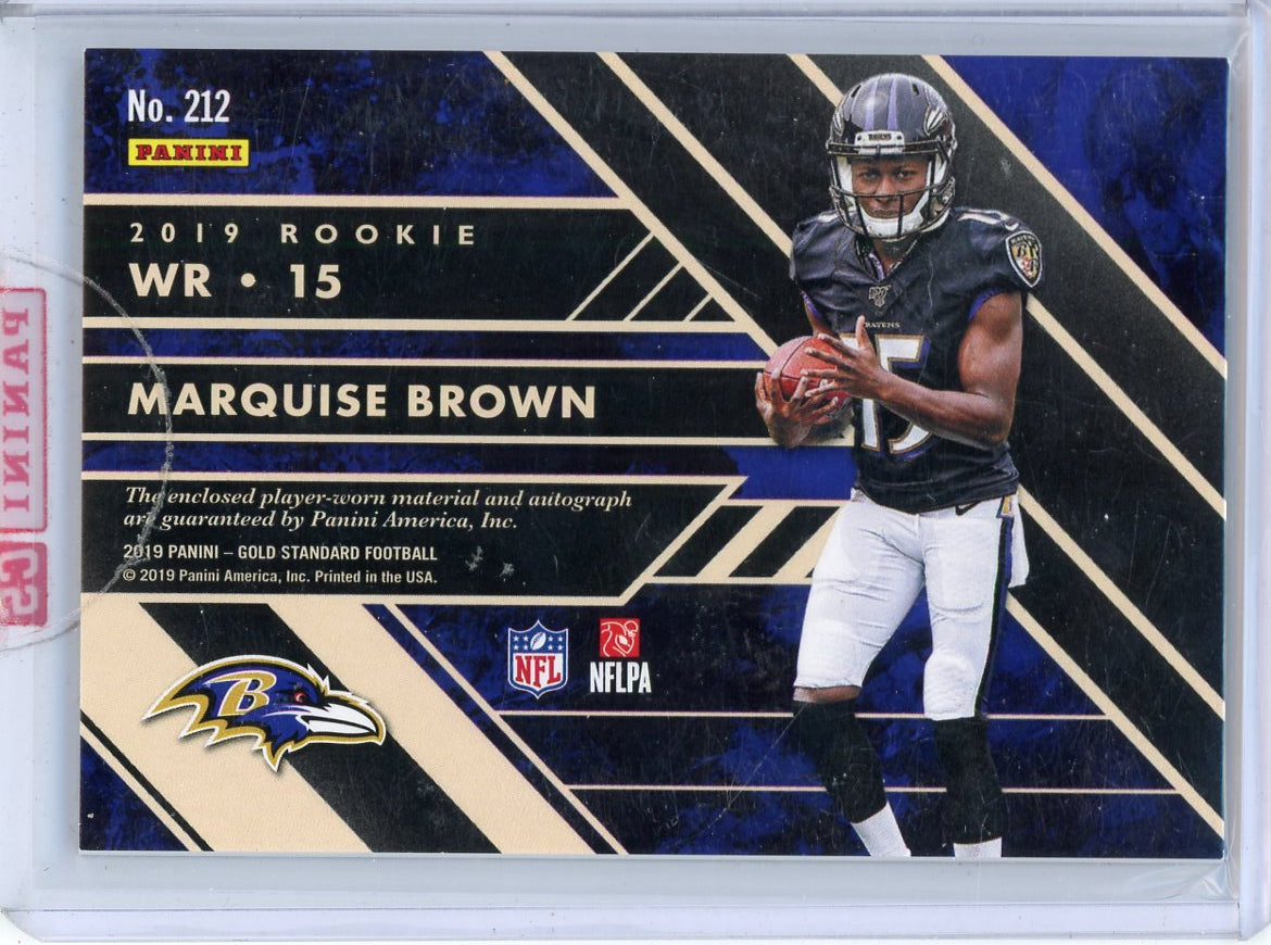 Marquise Brown 2019 Panini Gold Standard Rookie Patch Autograph #'d 03/19 SEALED