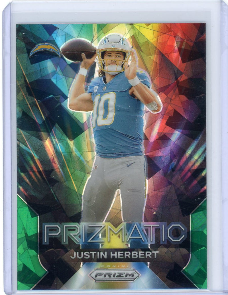 Justin Herbert 2023 Panini Prizm Prizmatic green ice prizm