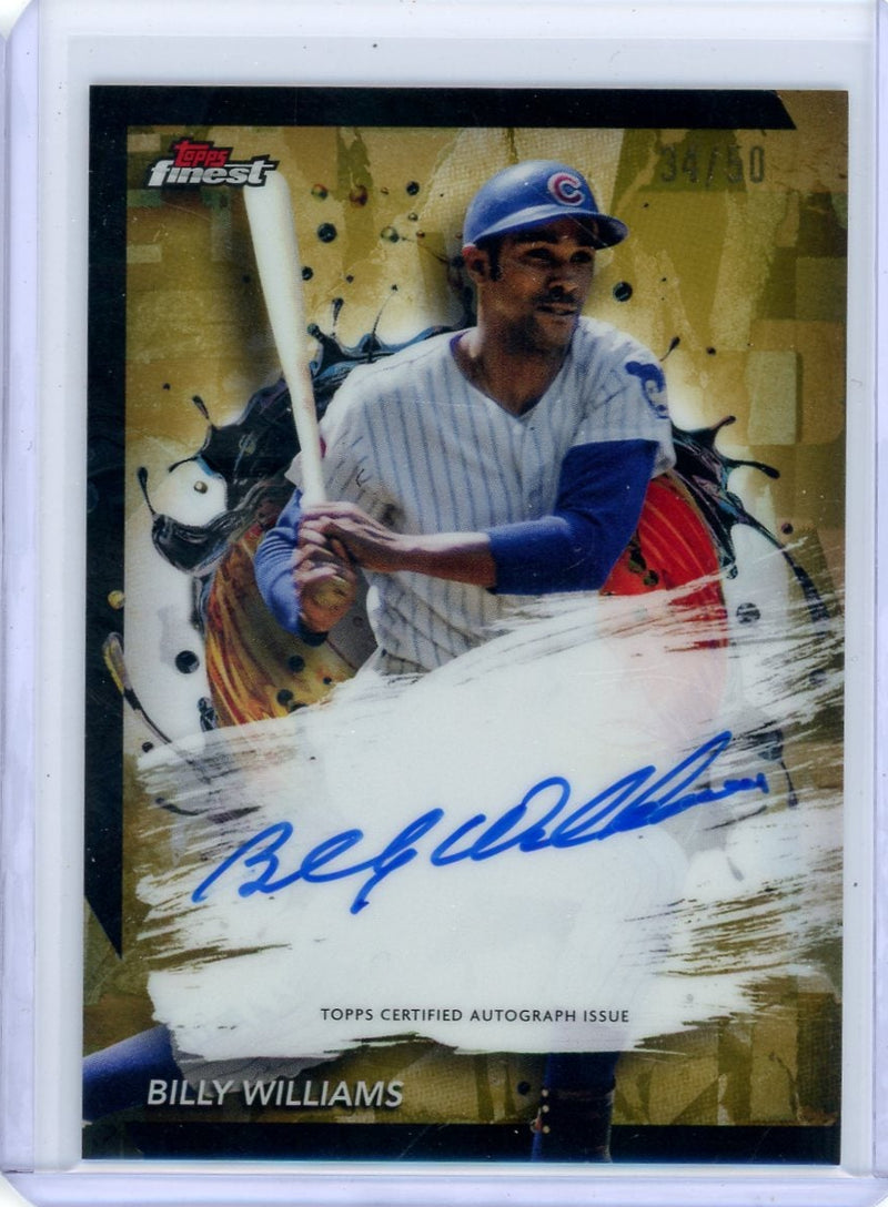 Billy Williams 2024 Topps Finest Gold Refractor Auto 