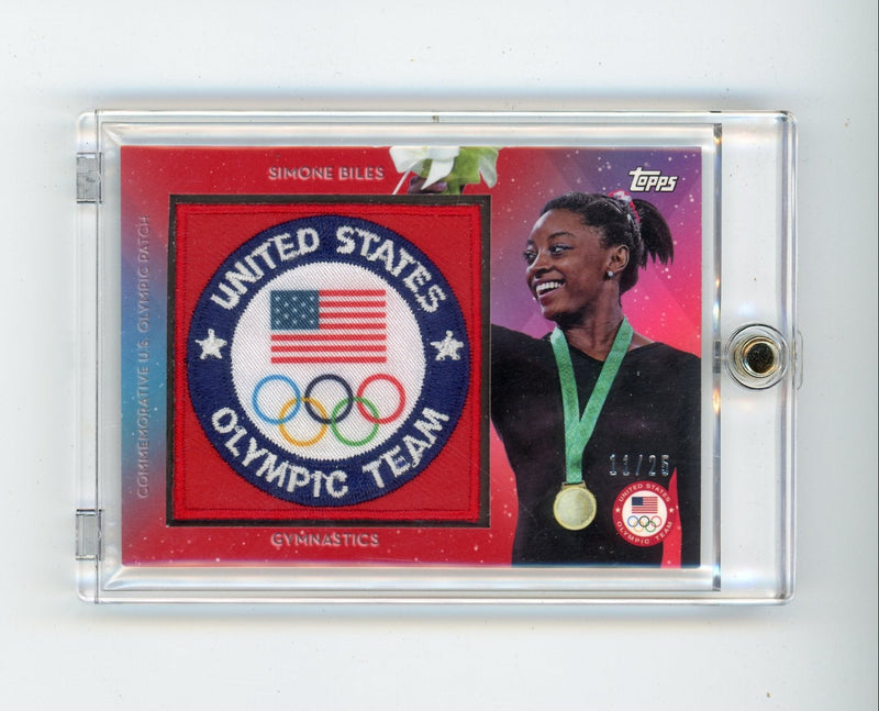 Simone Biles 2016 Topps U.S. Olympic & Paralympic Team Hopefuls Team Patches Red 