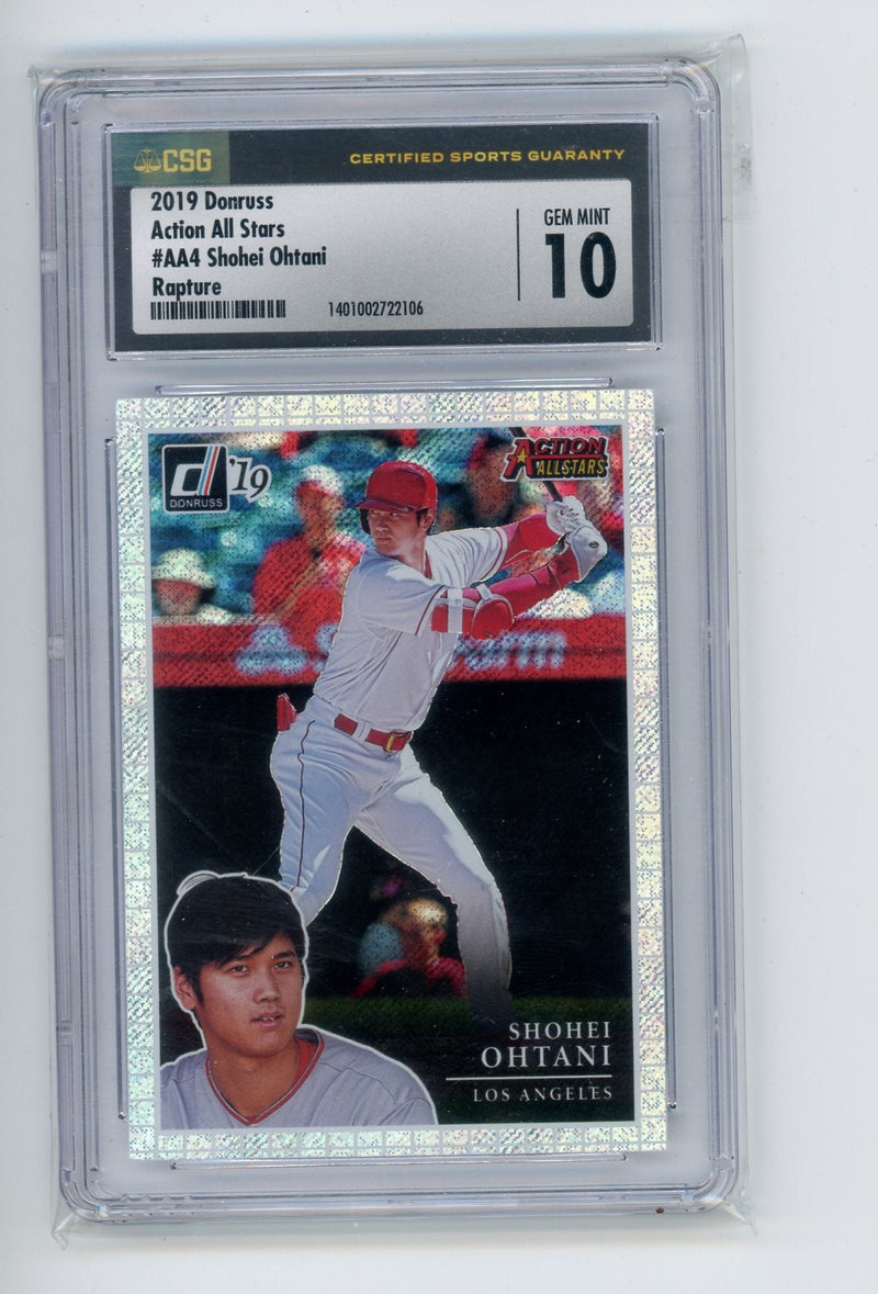 Shohei Ohtani 2019 Panini Donruss Action All Stars Rapture CSG 10