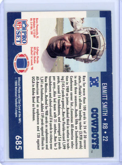 Emmitt Smith 1990 Pro Set #685 Rookie Card